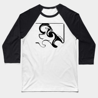 Calligraphy waves Baseball T-Shirt